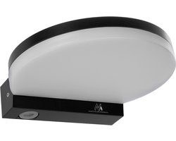 Maclean - Wandlamp - LED lamp, zwart, 15W, IP65, 1300lm, neutraal wit (4000K) MCE346 B