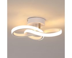 Moderne LED-plafond lamp, 22 W Klavervorm 2500LM Plafondlamp Voor Binnenverlichting Hal Keuken Slaapkamer Badkamer Warm Wit 3000K Diameter 25 Cm [Energieklasse E]