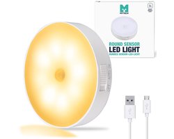 MyTech Draadloze lamp met bewegingssensor binnen - LED kastverlichting - USB oplaadbaar - Warm wit licht