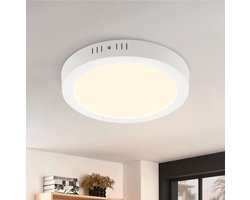 NETTLIFE LED Plafondlamp plat - ronde - 18W - 3000K warm wit - moderne - IP44 waterdicht - Ø23CM - voor keuken kantoor woonkamer kinderkamer slaapkamer