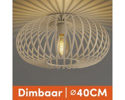Nolt Plafondlamp Beige - Plafonniere E27 Lamp - Industrieel - Taupe - ⌀ 40cm