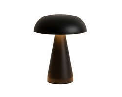 OMNIEXA Tafellamp - Mat Zwart – Dimbaar & Draadloos – 3 Lichtstanden – LED Designlamp met TouchControl – Luxe Tafellamp voor Woonkamer, Horeca of Slaapkamer