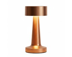 OMNIEXA Tafellamp - Rosé Goud - Dimbaar en Draadloos - Luxe Oplaadbare LED Lamp - Aluminium Design