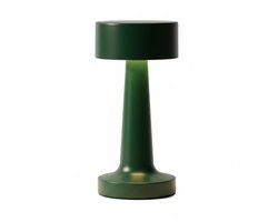 OMNIEXA Tafellamp - Vintage Groen - Dimbaar en Draadloos - Luxe Oplaadbare LED Lamp - Aluminium Design