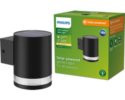 Philips Fyce solar wandlamp - zwart