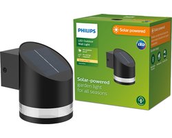 Philips Fyve solar wandlamp - zwart