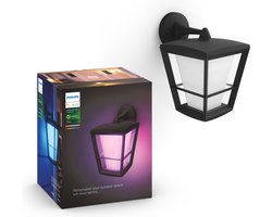 Philips Hue Econic muurlamp - wit en gekleurd licht - zwart - omlaag