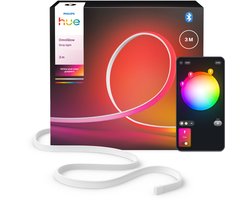 Philips Hue OmniGlow LED strip 3 m, OmniGlow, Gelijkmatig licht en kleurovergangen, Ultrahelder, echt wit licht 2700 lumen