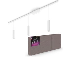 Philips Hue Perifo railverlichting plafond - wit en gekleurd licht - 3 hanglampen - wit - basisset