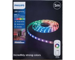 Philips - LED Lightstrip - 24W LED - 1500 Lumen - 256 kleuren - Afstandsbediening - Dimbaar