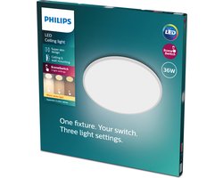 Philips SuperSlim plafonnière - wit - groot - warmwit licht - 36 W