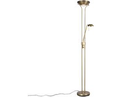 QAZQA Diva LED 2  Staande Lamp - 1 Lichts - Brons