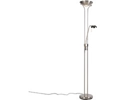 QAZQA Diva LED 2 Staande Lamp - 1 Lichts - Staal