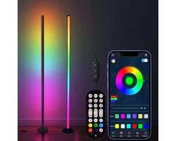 RGB Led vloerlampen - Staande lampen - Kleurrijk licht dat geluid opvangt - 120 cm - Synchroniseert met muziek - 30 miljoen lichtstanden - Creëer de perfecte sfeer voor slaapkamers, woonkamers en speelkamers