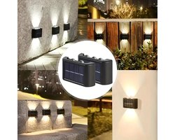 Solar Buiten Wandlampen (2 STUKS) | Tuinverlichting Zon energie | LED Buitenlamp | Waterdicht | Inclusief Bevestigingsmateriaal
