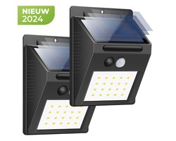 Solar Buitenlamp - 2 stuks - Bewegingssensor - 20 LED - Waterdicht - Buiten & Tuin sensor - Buitenverlichting op Zonne-energie