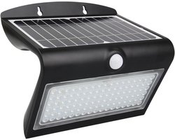 Solar wandlamp Carl III met bewegingssensor - Zwart