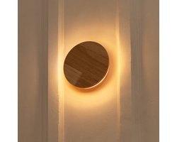 Tavellio Lou Wandlamp – Oplaadbaar – Hout – 100 branduren – Ø16