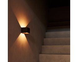 Tavellio Tess Wandlamp – Oplaadbaar – Mokka Bruin – Bewegingssensor – 20 Lichtkleuren – Incl. Afstandsbediening - H10