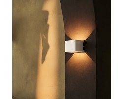 Tavellio Tess Wandlamp – Oplaadbaar – Wit – Bewegingssensor – 20 Lichtkleuren – Incl. Afstandsbediening - H10