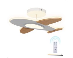 Urban Casa Plafondlamp met Nachtlampje - 50cm - Baby & Kinderkamer - Dimbaar - Vliegtuig Lamp
