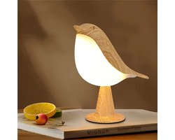 Vogel lampje - Bird Light Touch Sensor - 3-niveau helderheid nachtkastje lamp, snoerloze lamp kindernachtlampje voor slaapkamer nachtkastje, slaapkamer, kantoor