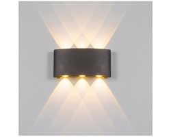Wandlamp - Up en Down verlichting - 3 Lampen - Warm wit LED - Waterdicht - 6 W - Binnen EN Buiten - Sfeerverlichting