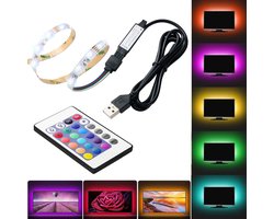 YONO Led Strip met Afstandsbediening - Usb A - RGB Verlichting - 1 Meter