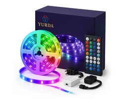 YURDA 10 Meter led strip - Verlichting - Led strips - 44 Toetsen - Zelfklevend - Met afstandsbediening