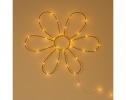 ZoeZo - Bloemenlampje LED - Goud - Bloem - Batterij - Metaal - 100 led - Wandlamp - Flower Light - Kinderkamerverlichting - Wand decoratie - sfeerlamp - sfeerverlichting - Nachtlampje - Bloemen lamp - Baby kamer