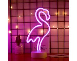 ZoeZo Design - Neon LED lamp Flamingo - Roze - Decoratie - Sfeerverlichting - Wandlamp - Neon Verlichting - Op Voet