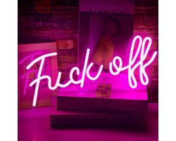 ZoeZo - Neon Wandlamp Fuck Off - Roze - Pink - LED - Neon Verlichting - Sfeerverlichting - Led lamp - Neonlicht - Neon lamp