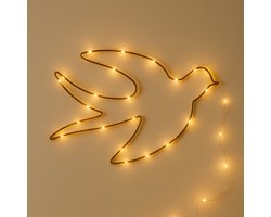 ZoeZo - Vogellampje LED Goud – 100 LED Vogel Lamp – Bird - Nachtlampje & Kinderkamerverlichting - Wandlamp - Wanddecoratie