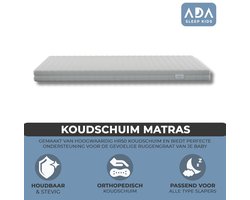Ada Sleep Kids peutermatras 140x200 cm - 14 cm dik - koudschuim - bamboo tijk - wasbare hoes - ventilerend