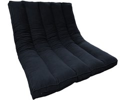 Bananair - Futon matras - Afneembare hoes - Futon bed - Vloermatras - Logeerbed Tweepersoons - Ribfluweel - 140x190 cm - Nachtblauw