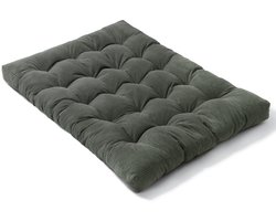 Bananair - Futon matras - Futon bed - Vloermatras - Logeerbed Tweepersoons - Ribfluweel - 160x200 cm - Donkergrijs