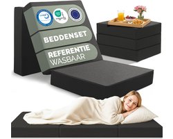 Blumtal Opvouwbaar Matras - 3-Delig vouwmatras - Draagbaar matras - Logeermatras - 15 cm dik - 200 x 90 cm