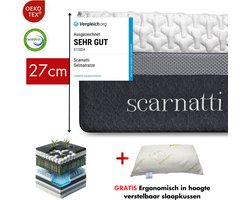 Comfort Matras 140x200 - met Bamboe Tijk - 27cm - Extra dik Logeermatrassen - 140 x 200 cm - Matrassen Koudschuim / Traagschuim - 2in1 - Nasa