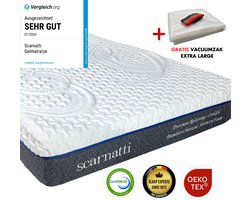 Comfort Tweepersoons Matras 180x200 cm - 18cm dik - Logeermatrassen - 2in1 Traagschuim en Koudschuim - matrassen - Bamboe Tijk - 180 x 200 - logeermatras