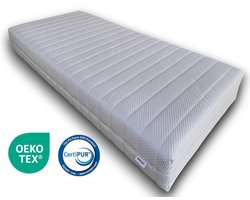 Easy Bedden® 70x190 HR Koudschuim - Hybride - Matras - circa 14 cm - Bamboe Hoes - Anti-Allergisch - Afritsbare wasbare hoes - Hotel kwaliteit - CertiPUR & OEKO-TEX Gecertificeerd