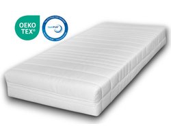 EasyBedden® 130x180 Pocketveer matras - 20 cm dik | Koudschuim - Luxe Tijk - 100 % Veilig