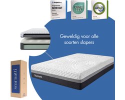 Koudschuim matras 120x200 cm - Memory Foam - Extra Comfort 27 cm 27cm - 2in1 - Eenpersoonsmatrassen - Twijfelaar matrassen - logeermatrassen 120 x 200