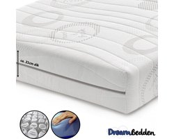 Matras 90x210 - HR 45 Koudschuim - Pocketvering 9-zones - Cool & Fresh -  ca. 21cm dik