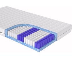 Matras Pocketvering Matras 80x200 - 21 cm dik - Koudschuim - Premium Kwaliteit Bamboo Afritsbaar Wasbaar Tijk - Anti-allergisch