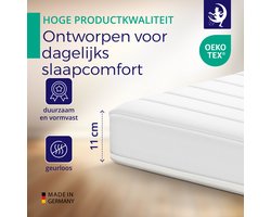 Mister Sandman - Matras Basic - Koudschuim matras 90x200 - Comfort Foam matras - Anti-Allergisch - Eenpersoons matras stevig - Hoegte 11cm