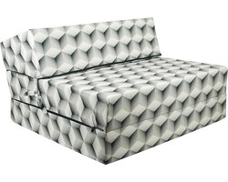 Opvouwbaar matras - 1 persoons - 200x90x15 cm - kubus