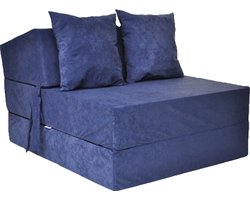 Opvouwbaar matras - 1 persoons - 70x200x15 cm - navy blauw