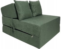 Opvouwbaar matras - logeermatras - 200x70x15 cm - groen