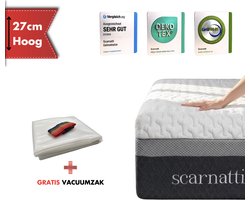 Premium Matras 140x200 - Bamboe Tijk - 27cm Hoog - 140 x 200 cm - Logeermatrassen - Matrassen 2in1 Koudschuim en Traagschuim