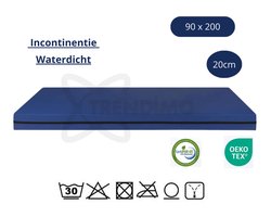 Zorgmatras Koudschuim HR - 90x200 20 CM Waterdichte Incontinentie matras
